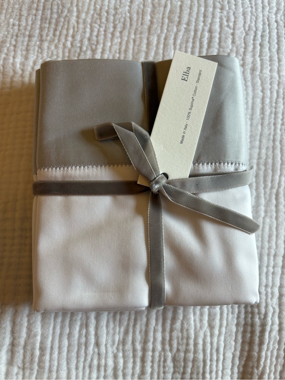 Elba Pillowcase Standard Set by Mascioni Hotel Collection